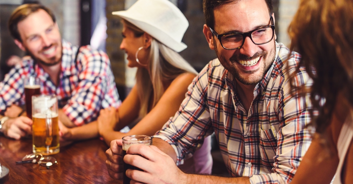 people drinking beer