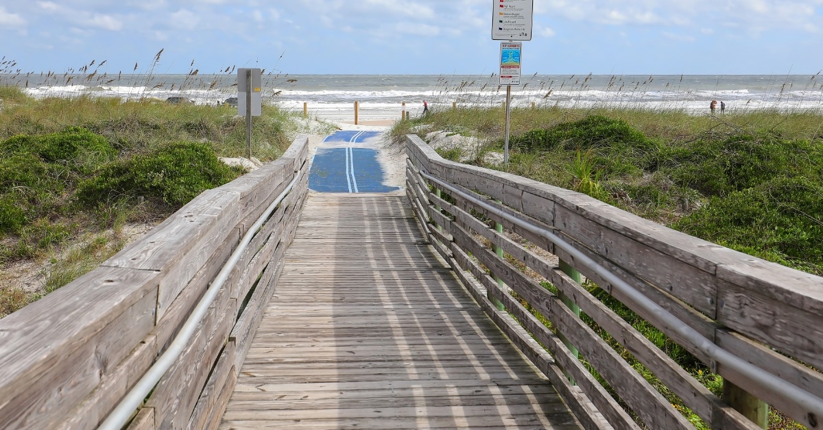 mat for handicapped at amelia beach
