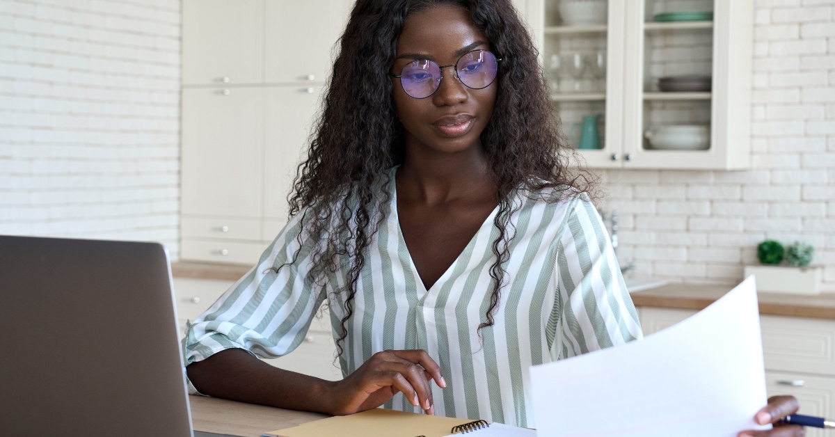 reading bank loan legal financial documents