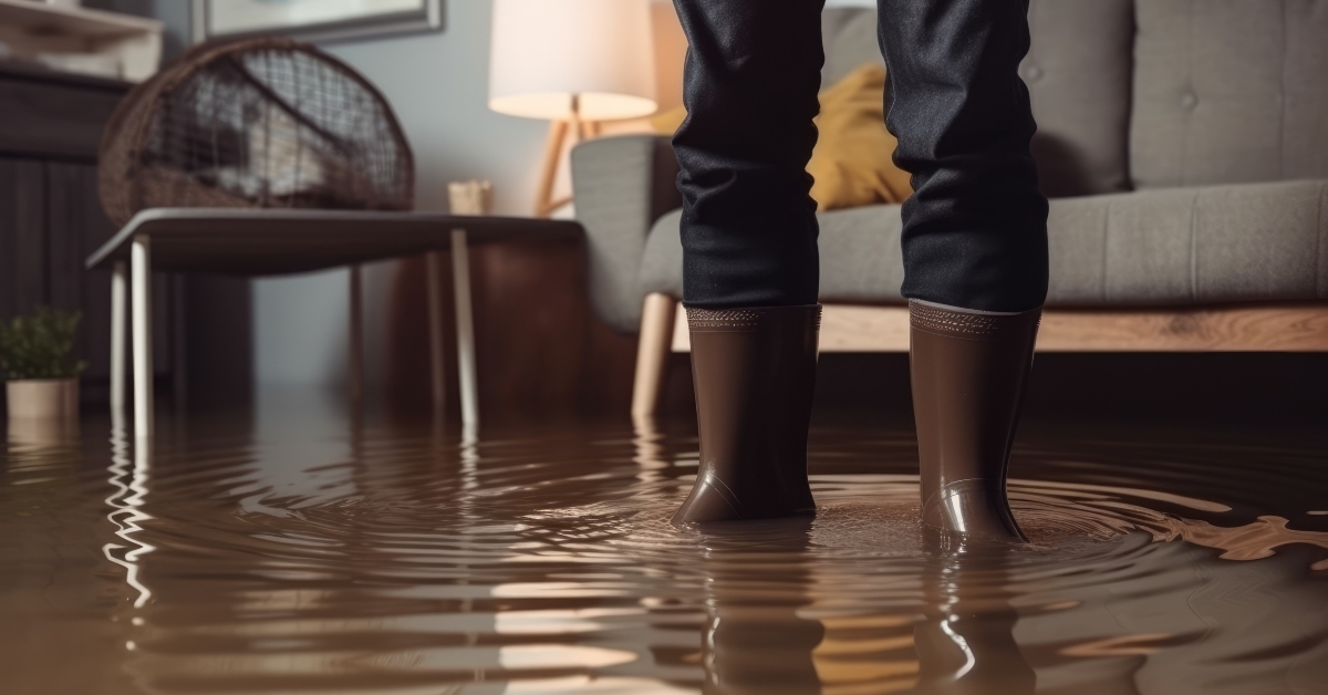 flooded house
