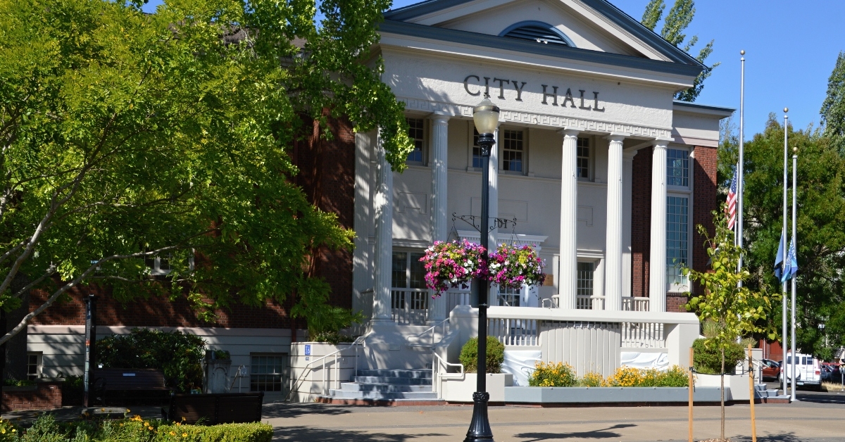 City Hall at the city of Cornallis in Oregon