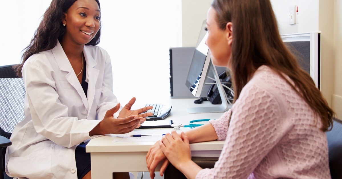 Patient having consultation with doctor.