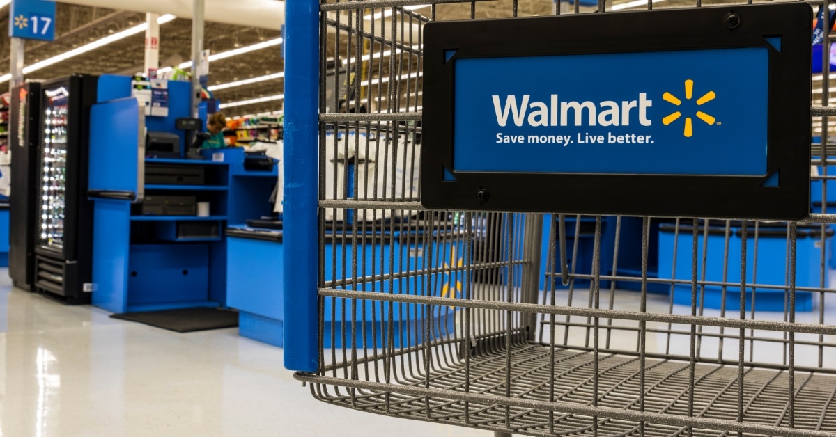walmart trolleys inside store