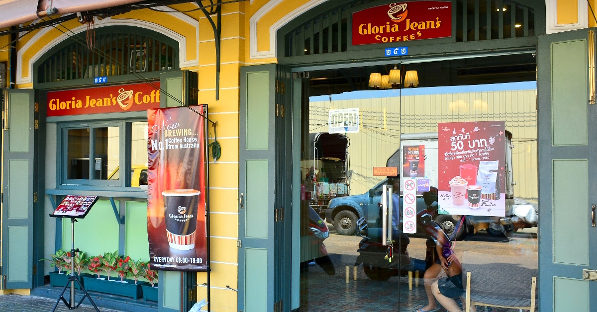Gloria Jean's Coffees storefront in Thailand.