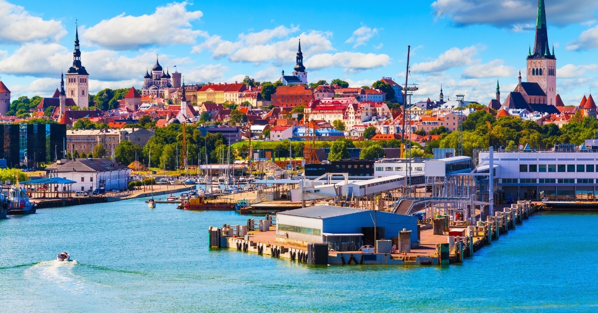 tallinn estonia with turquoise water