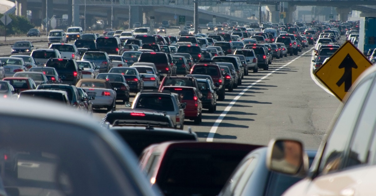 cars in traffic on highway