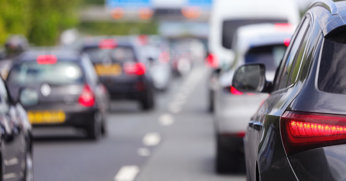 traffic stuck on highway