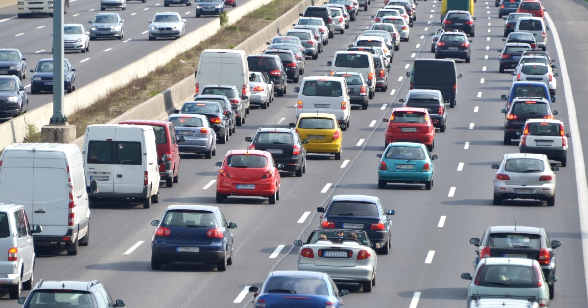 steady traffic on motorway