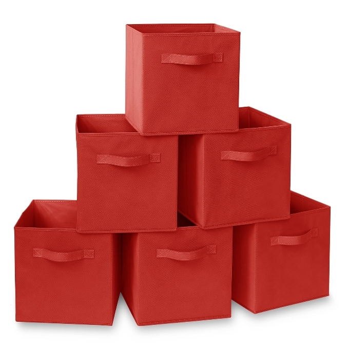 collapsible fabric cube storage bins