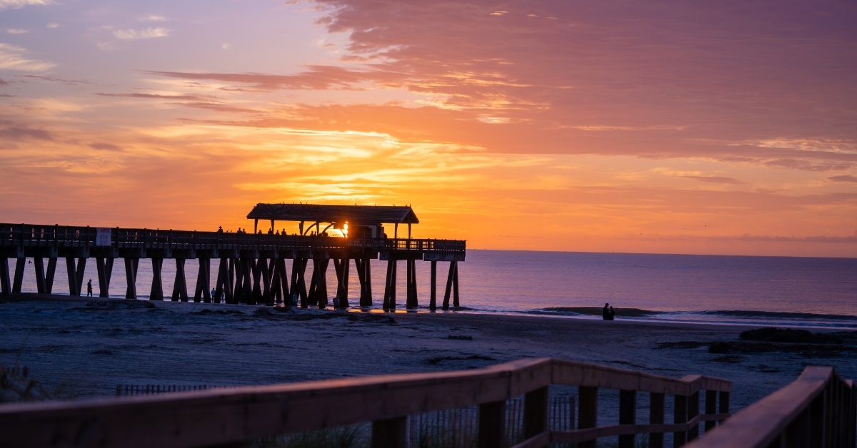 tybee island at sunrise