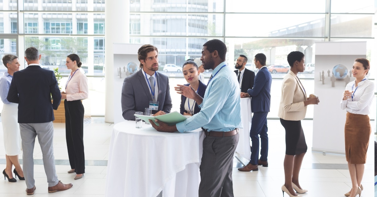 business team at table in seminar