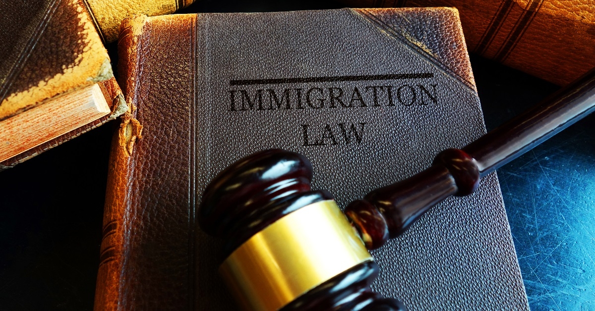 immigration law file with gavel