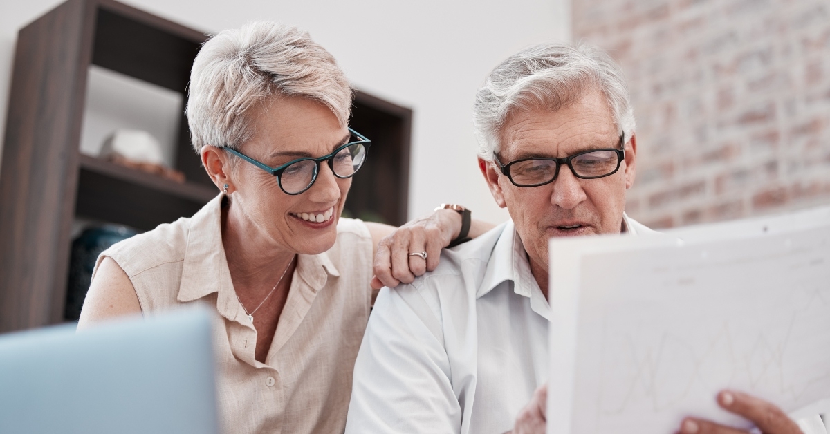 man and woman with invoice