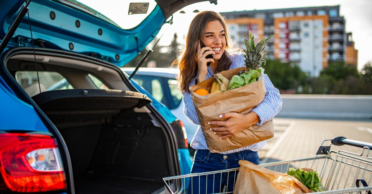 woman shopping in a grocery store