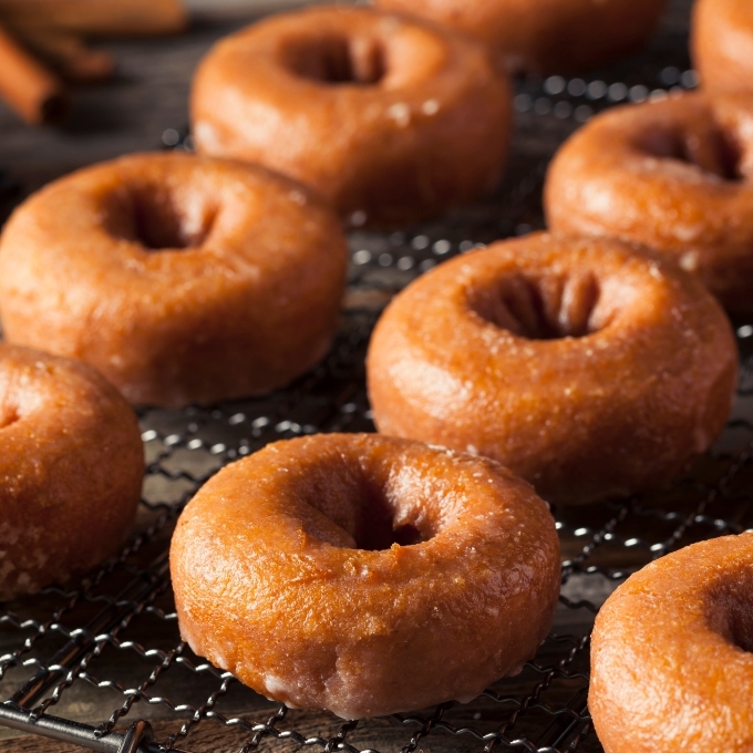 glazed autumn pumpkin donuts