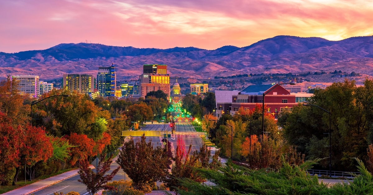 boise idaho skyline morning sunrise