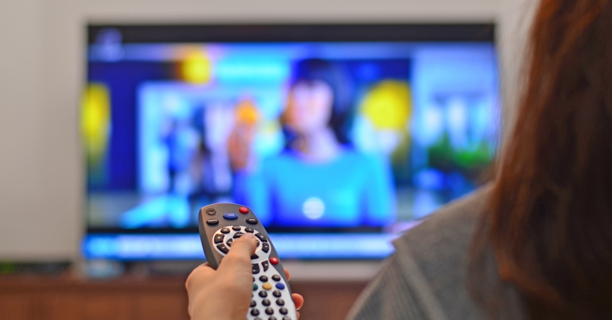 women watching tv