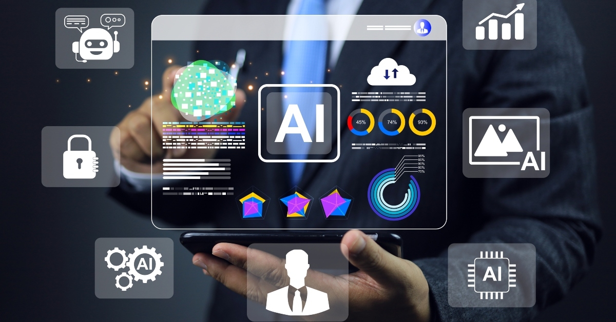 business man is using ai