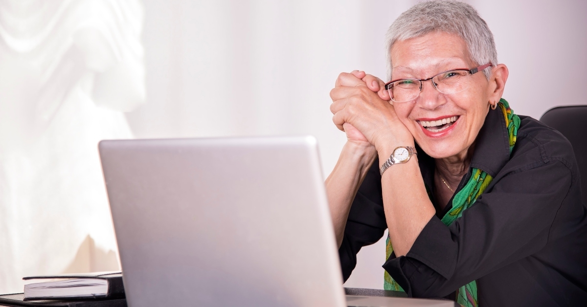 portrait of a happy senior