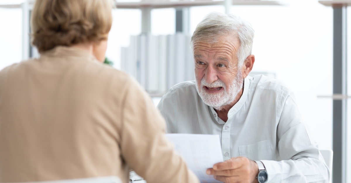 senior employer talking about works