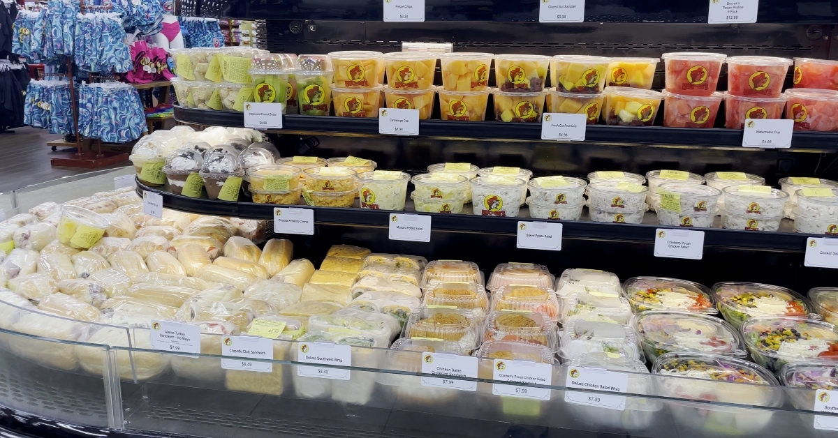 retail store fresh salad case