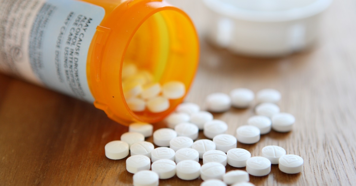 prescription drugs spilling out on table