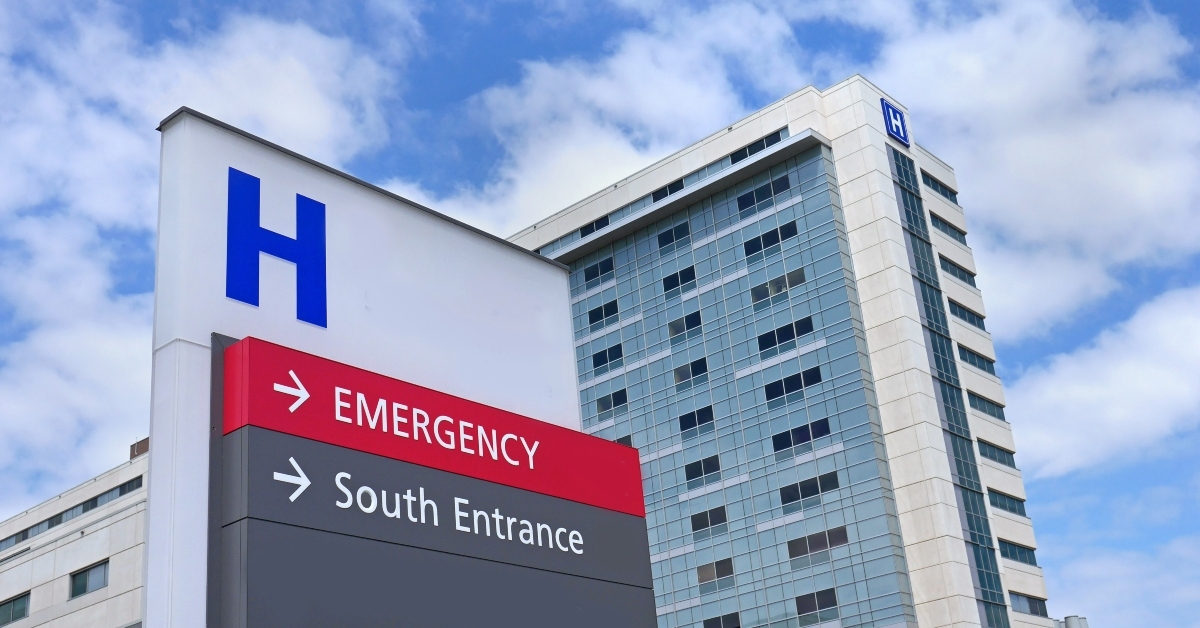direction sign for hospital
