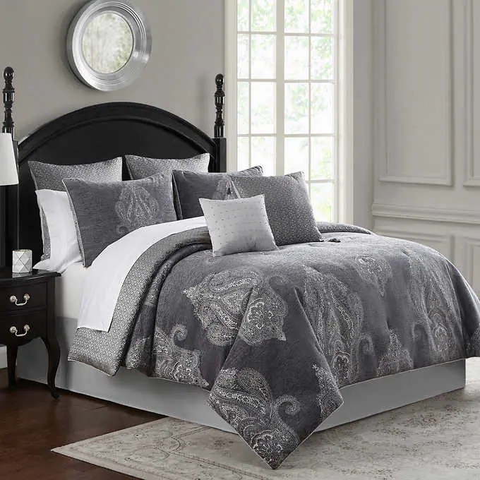 comforter set meegan gray