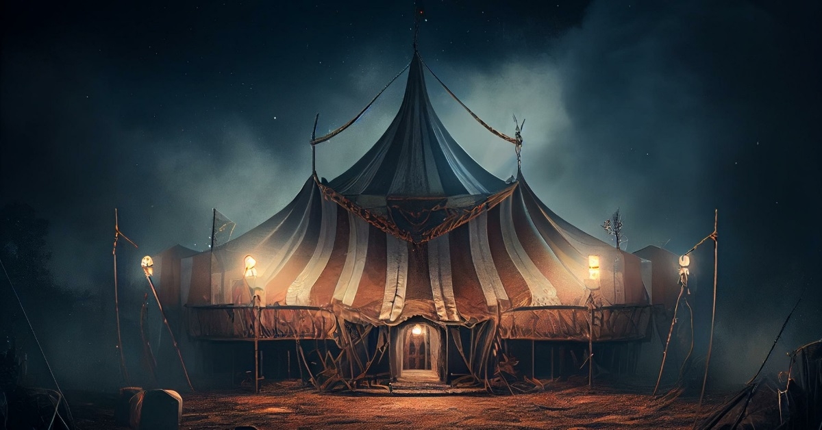 creepy circus at night