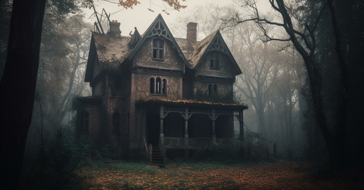 haunted mansion at spooky forest