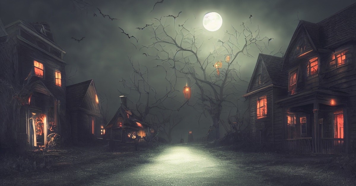 horror houses beside creepy street 