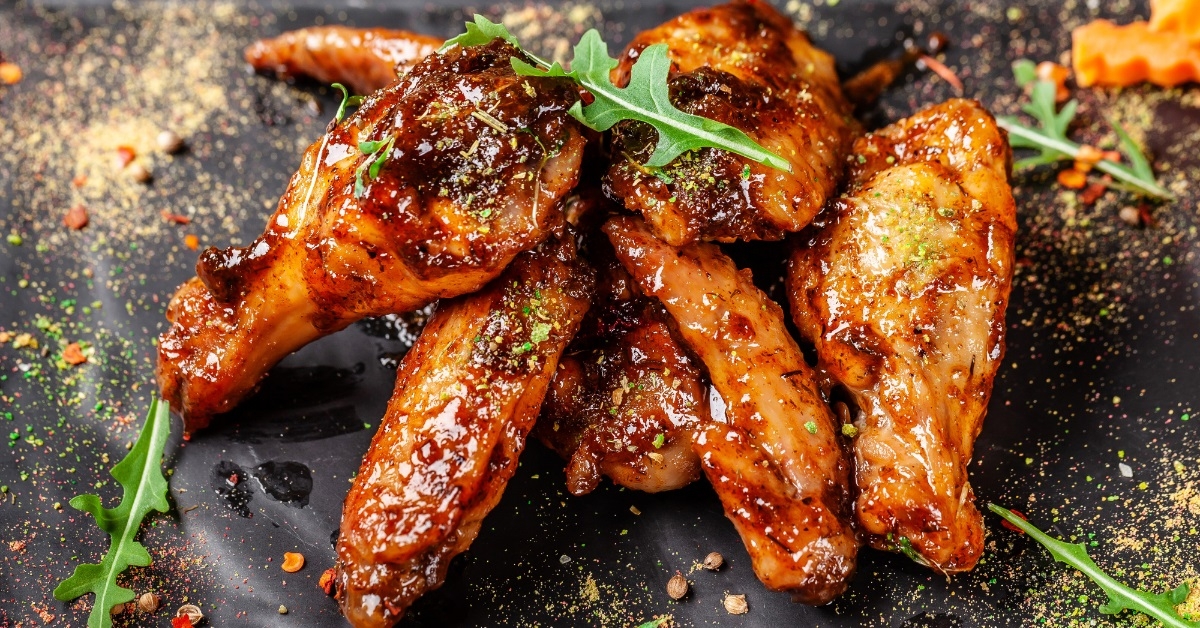 chicken wings in honey mustard sauce