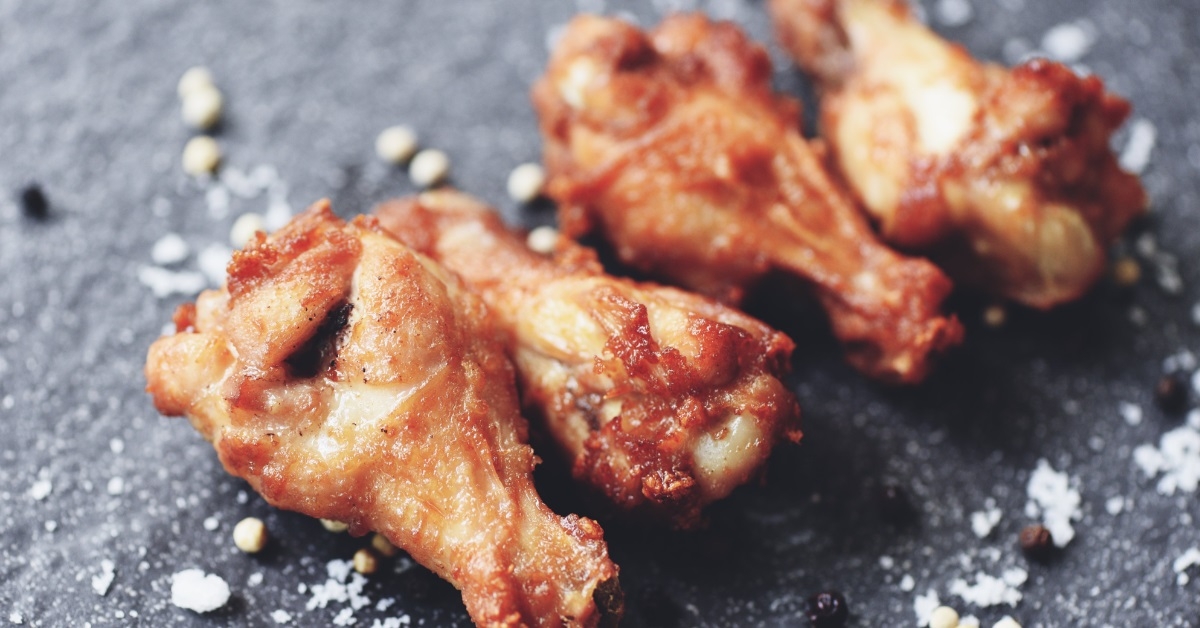 fried chicken wings on counter top