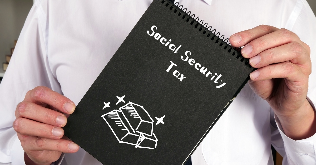social security tax with inscription
