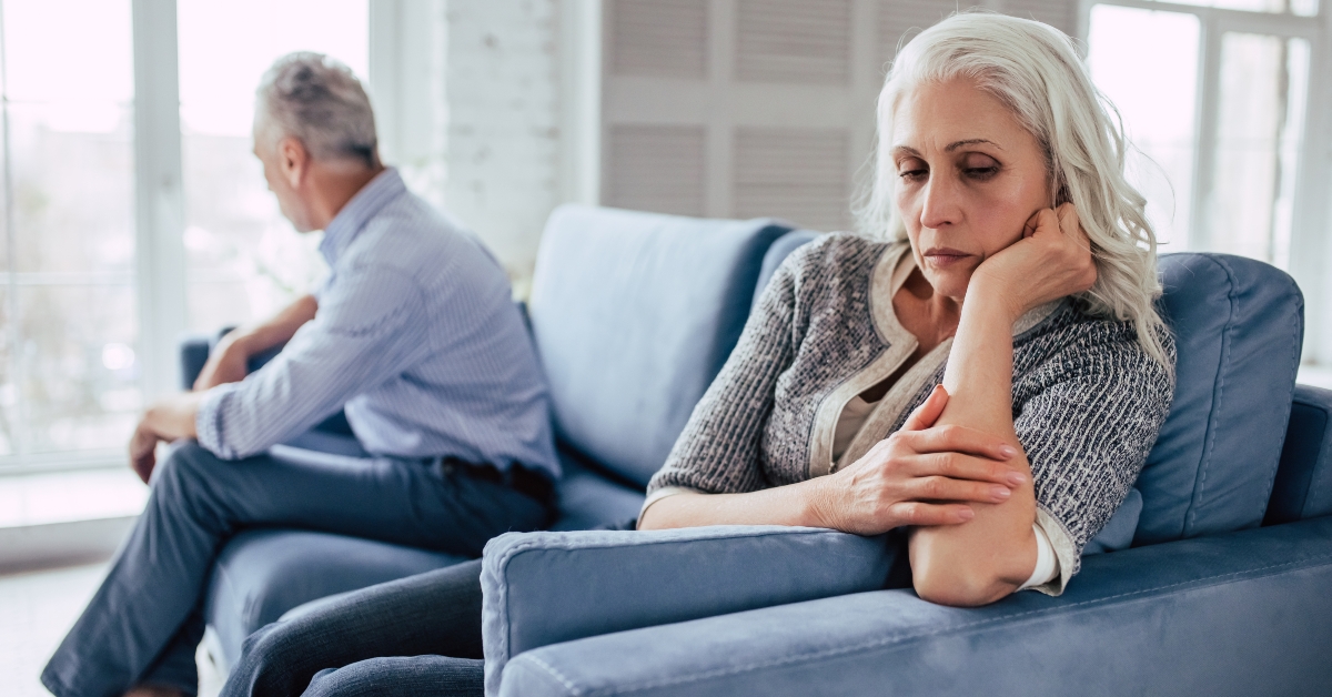 senior couple at home