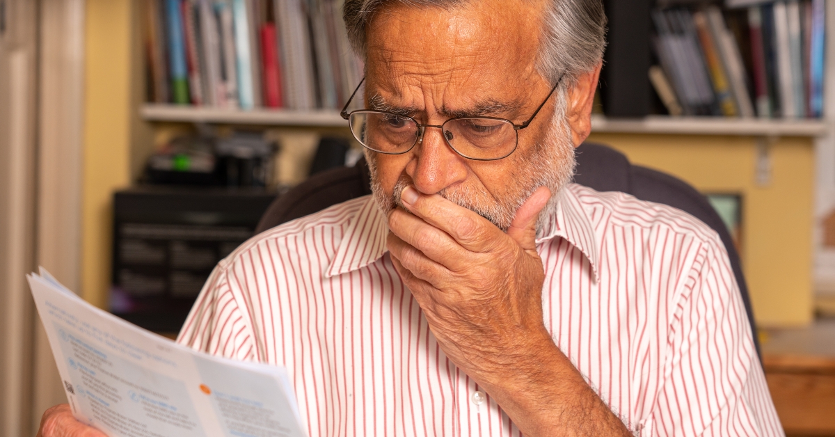  senior male of south Asian origin