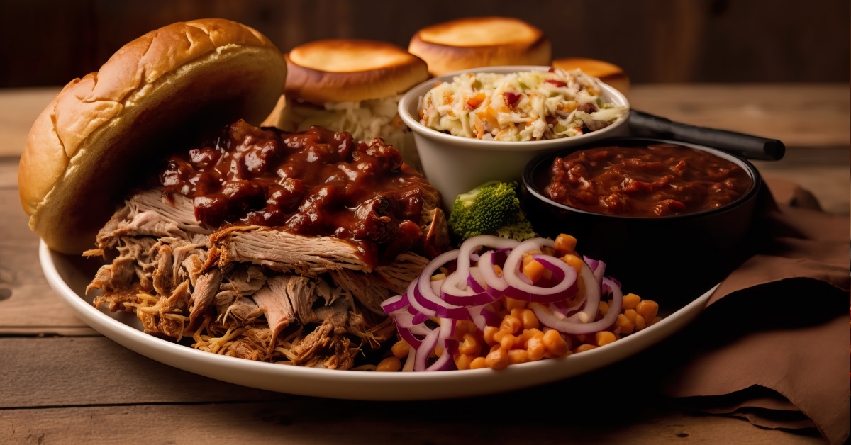 delicious north carolina bbq platter