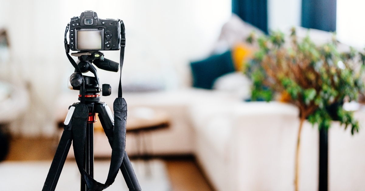 camera on a tripod