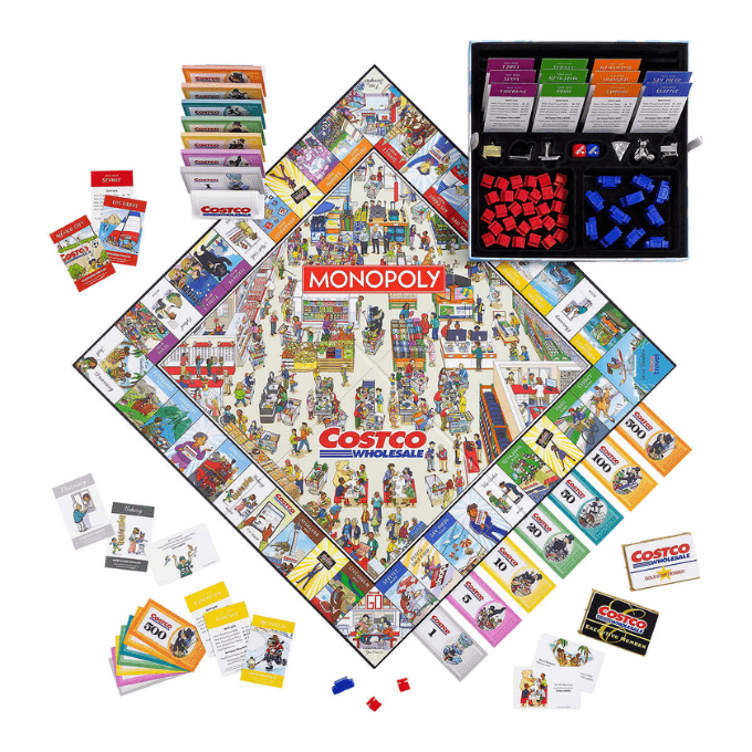 200 characters at costco monopoly board