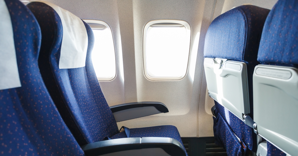textile seats in economy class