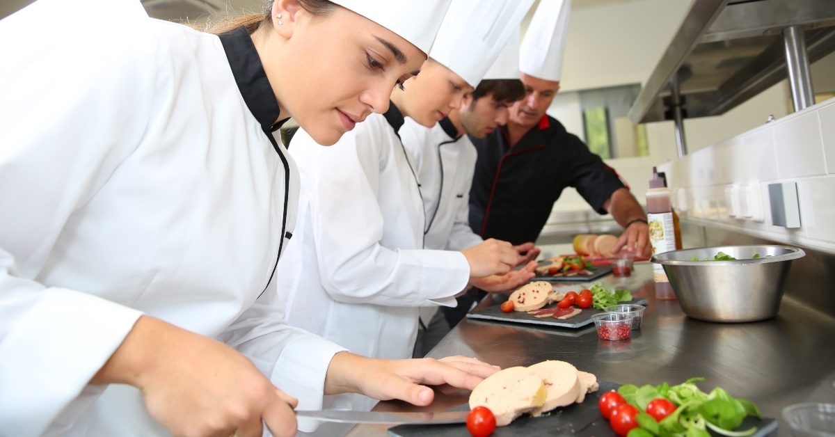 team of young chefs