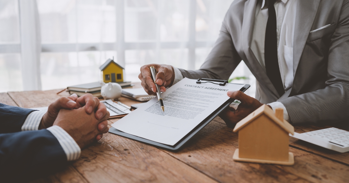 agreement contract Insurance home concept
