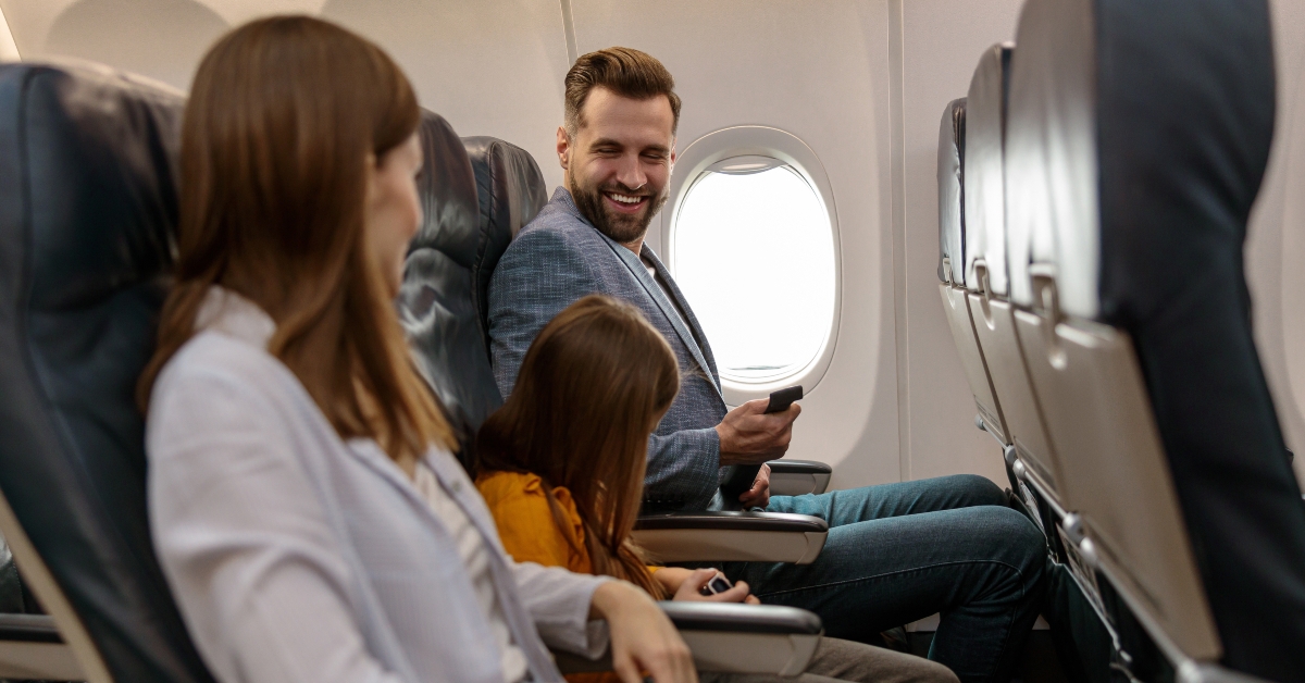 happy family traveling together