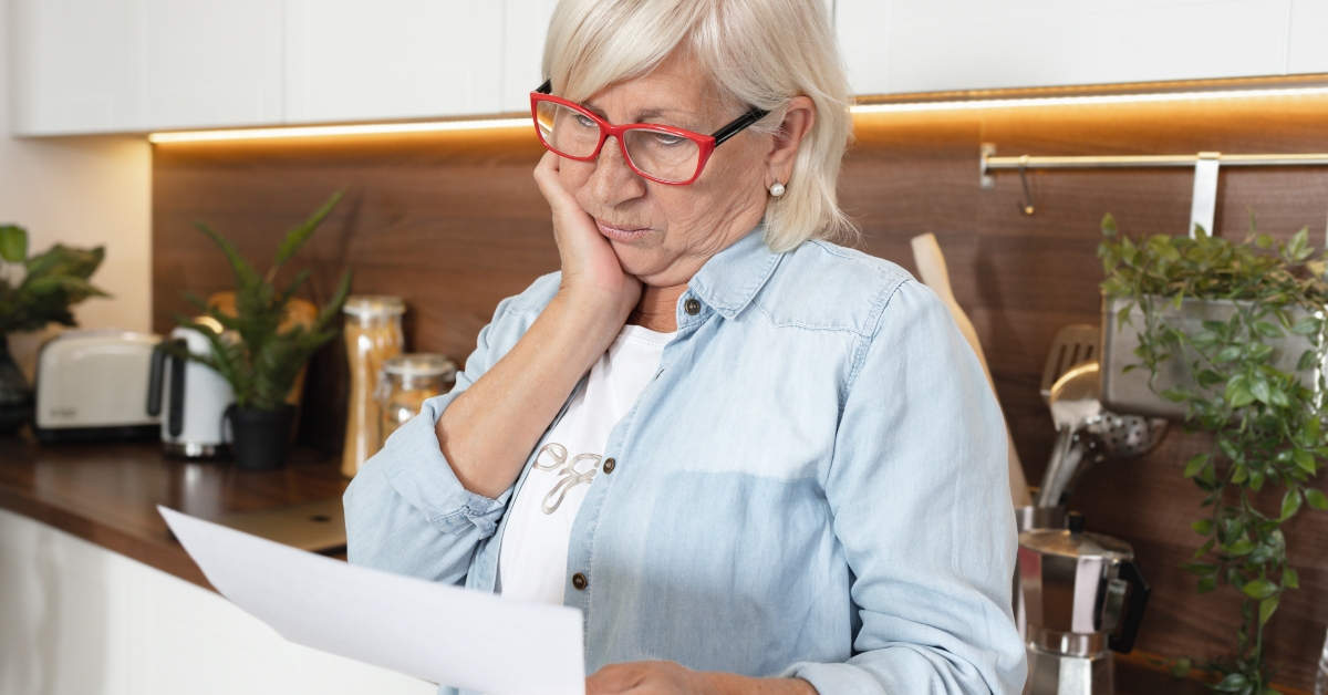 upset adult woman financially stressed