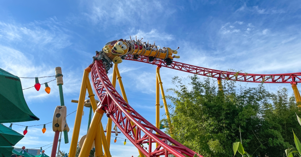 slinky dog dash roller coaster ride