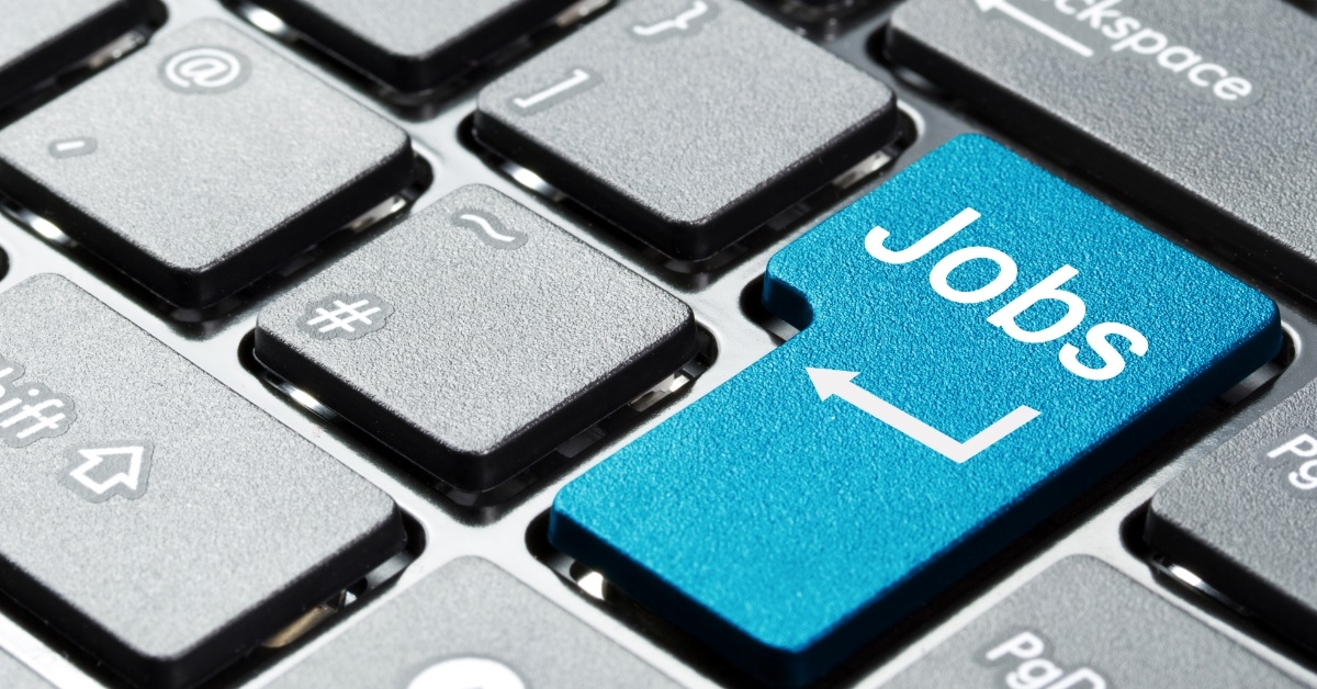 blue color jobs button on keyboard