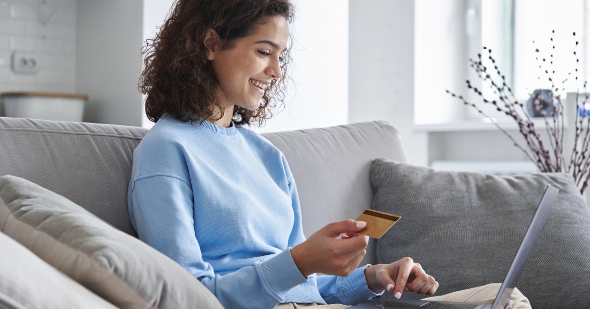 consumer holding credit card