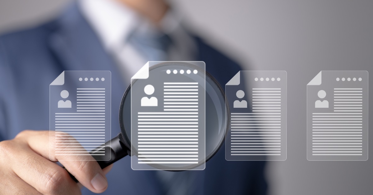 man searching jobs online concept