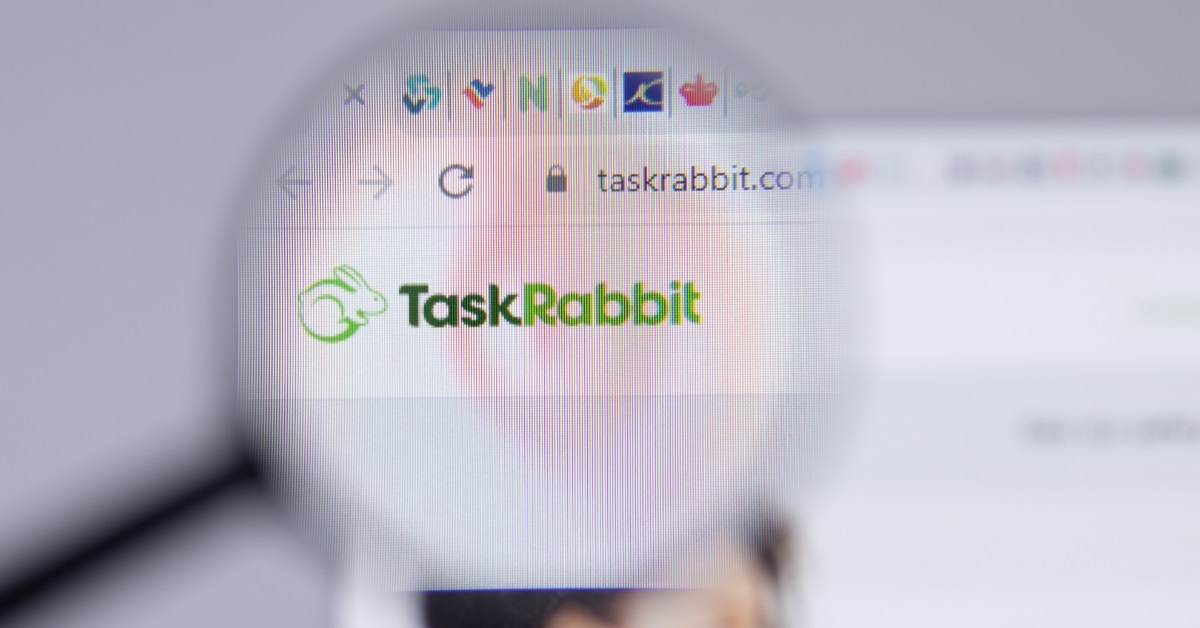 taskrabbit website on laptop