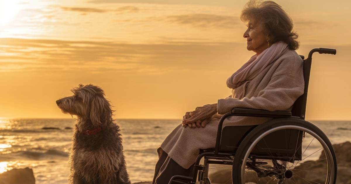 senior woman in the wheelchair